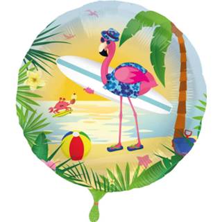 👉 Folieballon multikleur Folat Flamingo 45 Cm 8714572631143