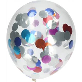👉 Ballon multikleur Folat Ballonnen Confetti 30 Cm Latex 4 Stuks 8714572085830