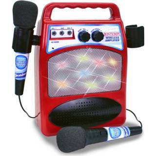 👉 Versterker rood Bontempi Bluetooth Met 2 Microfoons 28 Cm 47663366746