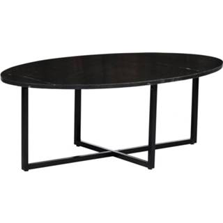 👉 Salontafel zwart Livingfurn - -Elize Marble Oval Black 7439612536516