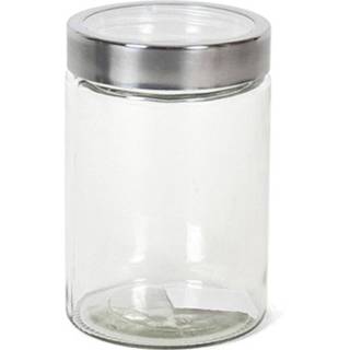 👉 Glazen potje glas transparant Voorraadpot/bewaarpot Met Draai Deksel Inhoud 1,25 Liter - Inmaakpot/weckpot 8430540836418