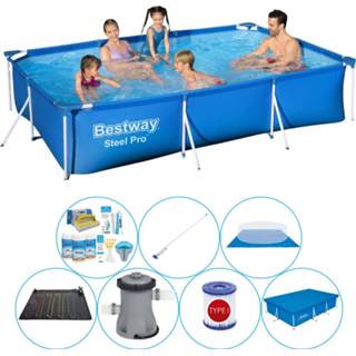 👉 Bestway Steel Pro Rechthoekig 300x201x66 Cm - Zwembad Bundel