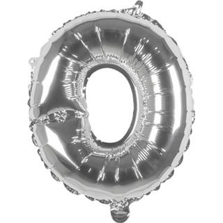 👉 Zilver zilverkleurig Boland Ballon Letter O 36 Cm 8712026221148