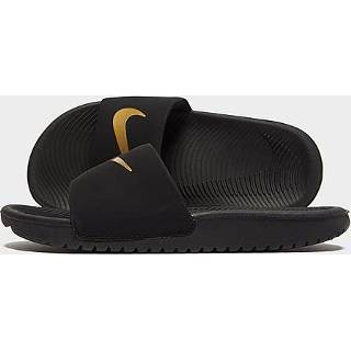 👉 Slippers zwart goud Synthetic Upper kinderen Nike Kawa - Black/Gold Kind 885177381073