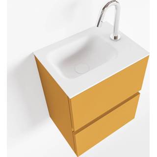 👉 Toiletmeubel talc ada MONDIAZ 40cm ocher. LEX wastafel rechts 1 kraangat 6017324538557