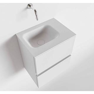👉 Toiletmeubel talc ada MONDIAZ 40cm talc. LEX wastafel rechts zonder kraangat 6017316857819