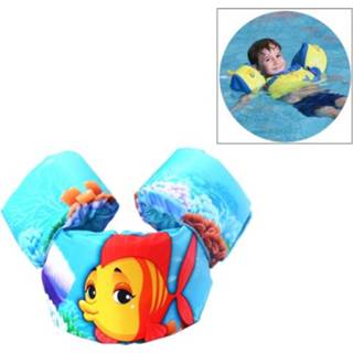 👉 Badpak active kinderen baby's Vispatroon Zwemmen Levensreddende Uitrusting Drijfvermogen Vest Mouwen Terug Drijvende Arm Zwemringen Snorkelpak, Maat: 86cm, Geschikt voor 2-7 Jaar, Binnen 10-30kg Babygebruik