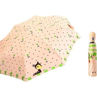 👉 Parasol vinyl active kinderen Creatieve schattige cartoon volautomatische opvouwbare paraplu (rubberpoeder)