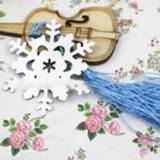👉 Kwast transparant metalen PVC active 2 STKS Bruiloft Kleine Geschenken Praktische Kwastje Sneeuwvlok Bladwijzers