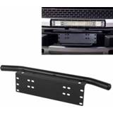 👉 Nummerplaat zwart active Universele bumperframe voor off-road jeep LED-werklampbalk Montagebeugel met vooremmer (zwart)