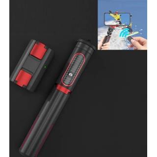 👉 Mobiele telefoon zwart rood active 302 Handheld Gimbal Stabilisator voor Smart Follower Selfie Stick Live-ondersteuning (zwart rood)