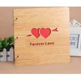 👉 Fotoalbum active 2 STUKS 16 Inch Mahonie DIY Herdenkings Losbladige Creatieve Gift (ALTIJD LIEFDE)