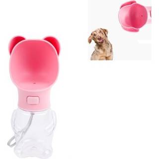 👉 Water dispenser roze small active Outdoor Portable Pet Cat and Dog Drink Fountain, Style: (Pink)