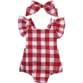 Baby meisjes geruite jumpsuit terug kruis boog-knoop romper, kind maat rood active baby's kinderen 1137454 Jumpsuit rood active baby's meisjes kinderen Baby geruite terug kruis boog-knoop romper, kind maat: 90cm (rood)