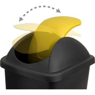 👉 Afvalbak zwart geel active Deuba zwart/geel 60 liter 8003507701977