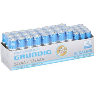 👉 Batterij Grundig R06 Aa En Lr03 Aaa Batterijen 1.5 Volt 36 Stuks - Voordeelpak 8719538878259