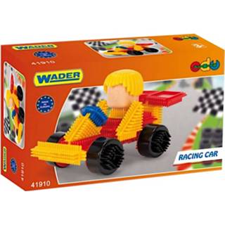 👉 Bouwblok polyethyleen multikleur Wader Bouwblokken Needle Blocks Racing Car 8719817408610