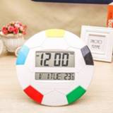👉 Kalender wit active 3888 elektronische wandklok LCD ronde (wit)