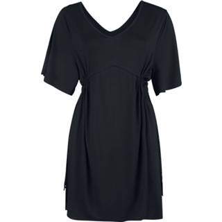 Lange jurk zwart vrouwen m Black Premium by EMP - Schwarzes Kleid mit weiten Ärmeln und Raffung in der Taille 4064854143364
