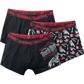 👉 Zwart mannen m Rock Rebel by EMP - Schwarzes Boxershort-Set mit Prints Boxers 4064854145177