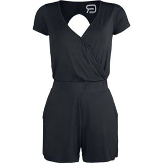 👉 Jumpsuit zwart vrouwen m R.E.D. by EMP - Schwarzer kurzer mit Rückenausschnitt 4064854143845