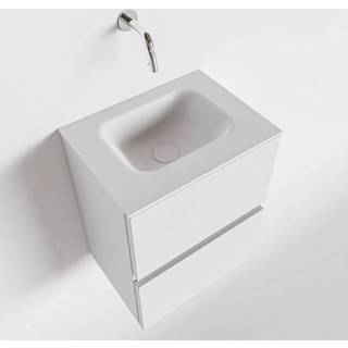 👉 Toiletmeubel talc ada MONDIAZ 40cm talc. LEX wastafel midden zonder kraangat 6017321580566