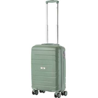 👉 Polypropyleen groen Travelz Big Bars Handbagagekoffer 55cm Handbagage Tsa Olijf 8717253619942