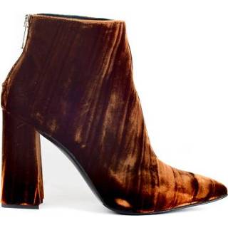 👉 Enkellaarzen damesschoenen vrouwen cognac Philippe Model Ma & lo, enkellaarsje met hoge hak