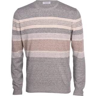 👉 Pullover gestreept male grijs Gran Sasso