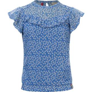 👉 Blous blauwe meisjes vrouwen blauw Looxs Revolution Licht blouse bloemenprint voor in de kleur 8719645124898 8719645124928