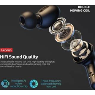 👉 Headphone zwart Lenovo LP3 Pro TWS BT5.0 Headphones In-ear Sports Earbuds HiFi Sound Quality with Power Bank Function Smart Touch Control Black