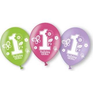 👉 Ballon groen meisjes Amscan Ballonnen 1 Jaar Sweet Birthday 27,5 Cm 6 Stuks 13051579524