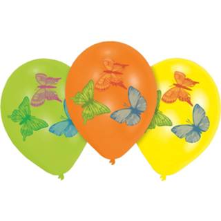 👉 Ballon multikleur Amscan Ballonnen Vlinderprint 8 Stuks 25 Cm 4003359483681