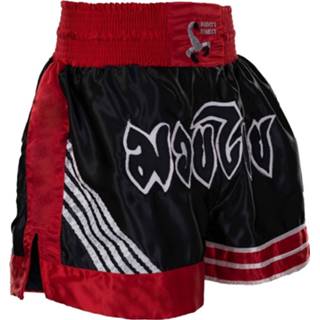 👉 Thai short rood zwart wit BUDOS FINEST shorts, zwart-rood-wit 4250788412151