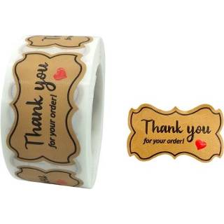 👉 Bedankt sticker active Seal Gift Decoration Label, Afmeting: 3x5cm (A-88)