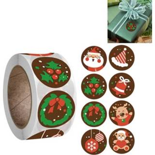 👉 Kerstversiering active 10 stuks cadeau serie stickers label, grootte: 2,5 cm / 1 inch (A-123)