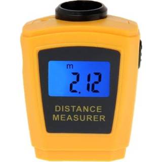 Afstandsmeter oranje active Mini ultrasone met laserpointer (oranje)