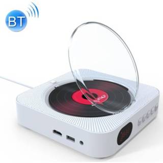 👉 Afstandsbediening wit active KC-606 Wandgemonteerde Bluetooth 4.2 + EDR dvd-speler met afstandsbediening, ondersteuning voor FM (wit)