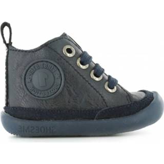 👉 Sneakers blauw leer jongens 17 jeugd Shoesme BF8W001-A maat