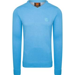 👉 Sweater katoen s male blauw Ombre Questo v-hals aqua 7434642894810