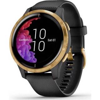 👉 Smartwatch zwart goud Garmin Venu black and gold, multisport 010-02173-32