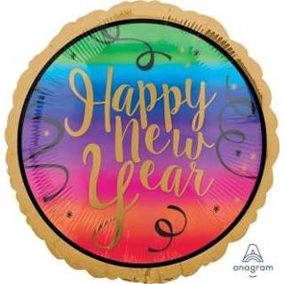 👉 Active Folieballon''Happy New year''rond (43cm)