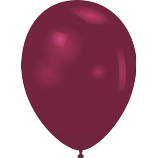 👉 Latex ballonnen metallic 12cm 100 st - Bordeaux