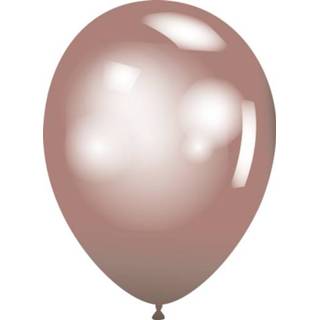 👉 Ballon titanium goud latex rond active ballonnen 30 cm 25st. - Rosé 7421031001256