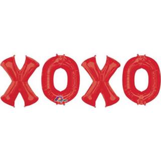 👉 Folieballon folie letters metaal active Folieballonnen set''XOXO''letters (68 x 88 cm)