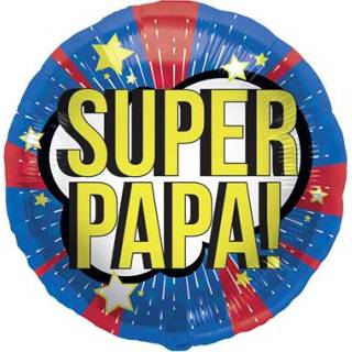 👉 Folieballon active Helium rond Super Papa! (45cm) 7421031005735