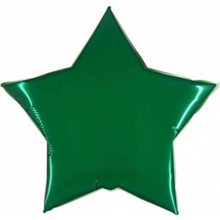 👉 Folieballon ster 90 cm - Groen