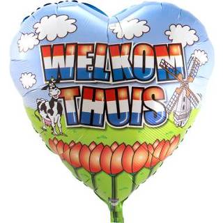 👉 Folieballon hart Welkom Thuis (76cm)