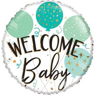 👉 Folie rond active baby's ballon ECO Welcome Baby 46cm