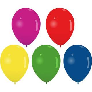 👉 Ballon latex rond pastel active ballonnen mix 30 cm 20 st. - Regenboog